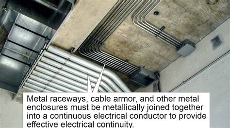 metal raceways cable armor and other metal enclosures shall be|cable enclosure electrical continuity.